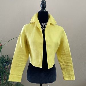 Ellen Tracy linen cropped jacket, size 2